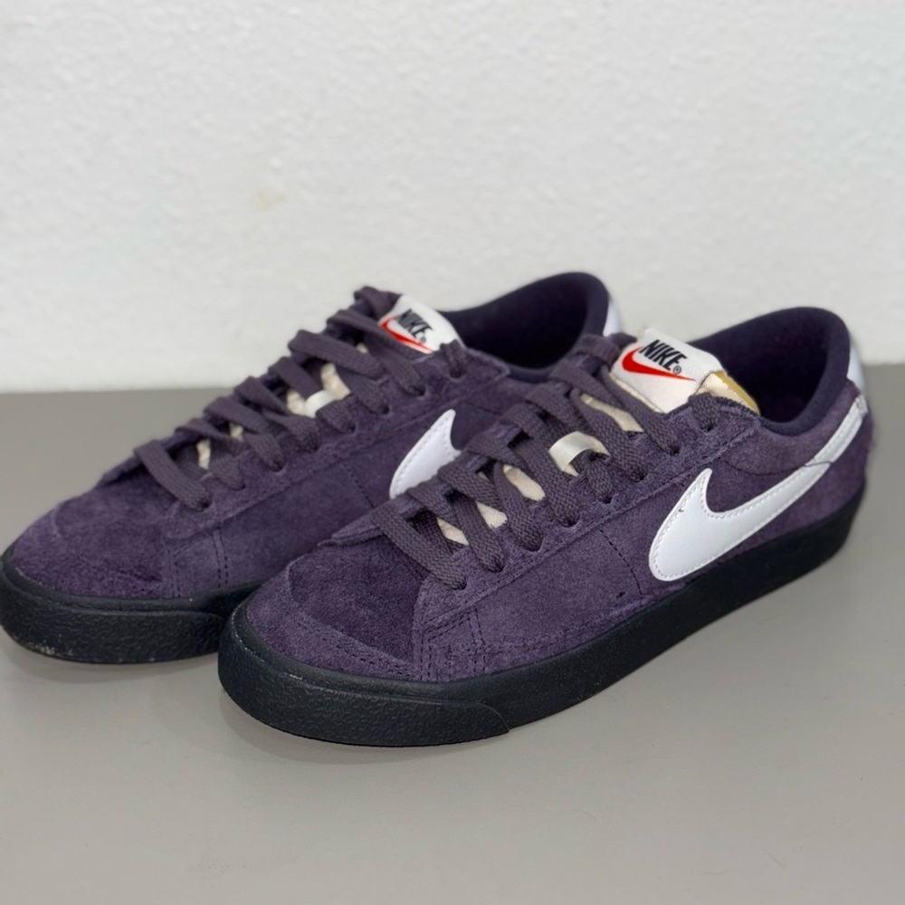 Nike Women's Dark Purple Suede Sneakers - Brand New